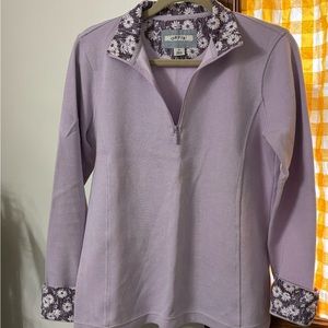 Orvis lilac pullover